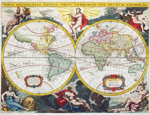 世界地图，18世纪初